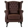 Nojatuoli Alexandra House Living Musta 84 x 86 x 84 cm Polyskin-päällys