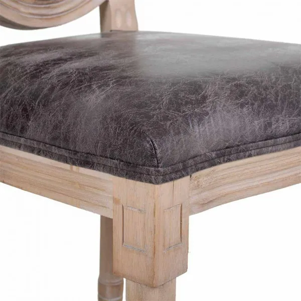Ruokatuoli Alexandra House Living Harmaa 100 % polyesteri 46 x 96 x 48 cm