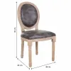 ēdamistabas krēsls Alexandra House Living Pelēks 100 % poliesters 46 x 96 x 48 cm