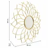 Sieninis veidrodis Alexandra House Living Auksinis 3 x 89 x 89 cm Apskritimai
