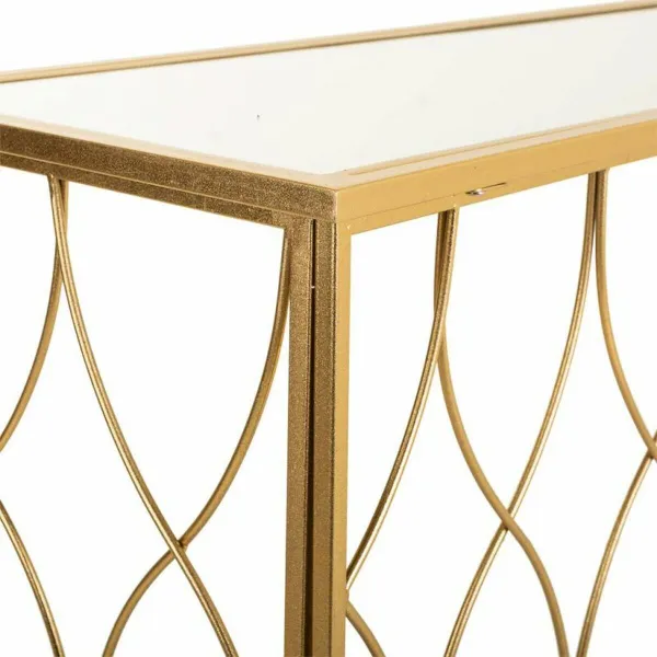 Hallipöytä Alexandra House Living Kullattu 40 x 80 x 120 cm