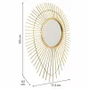 Sieninis veidrodis Alexandra House Living Auksinis 6 x 105 x 77 cm Apskritimai