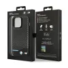 BMW Leather Carbon Blue Line - Case for iPhone 13 Pro Max (Black)