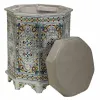 Табурет Alexandra House Living Синий Алюминий Деревянный MDF 11 x 42 x 38 cm