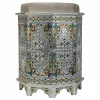 Stool Alexandra House Living Blue Aluminium MDF Wood 11 x 42 x 38 cm