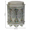 Табурет Alexandra House Living Синий Алюминий Деревянный MDF 11 x 42 x 38 cm