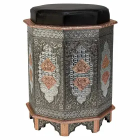 Taburetė Alexandra House Living Mėlyna Aliuminis Medžio MDF 11 x 42 x 38 cm