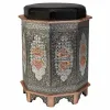 Табурет Alexandra House Living Синий Алюминий Деревянный MDF 11 x 42 x 38 cm