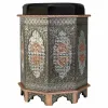 Stool Alexandra House Living Blue Aluminium MDF Wood 11 x 42 x 38 cm
