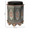 Табурет Alexandra House Living Синий Алюминий Деревянный MDF 11 x 42 x 38 cm
