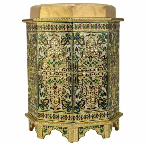 Stool Alexandra House Living Yellow Aluminium MDF Wood 11 x 42 x 38 cm