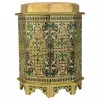 Taburetė Alexandra House Living Geltona Aliuminis Medžio MDF 11 x 42 x 38 cm