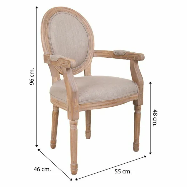 Dining Chair Alexandra House Living Cream 46 x 96 x 55 cm