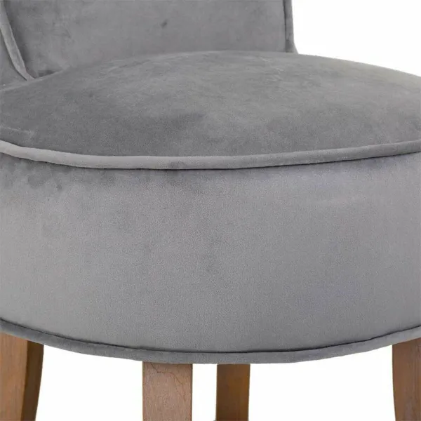 Taburetė Alexandra House Living Pilka Aksomas Guma 46 x 58 x 45 cm