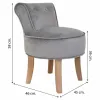 Taburete Alexandra House Living Pelēks Samts Gumija 46 x 58 x 45 cm