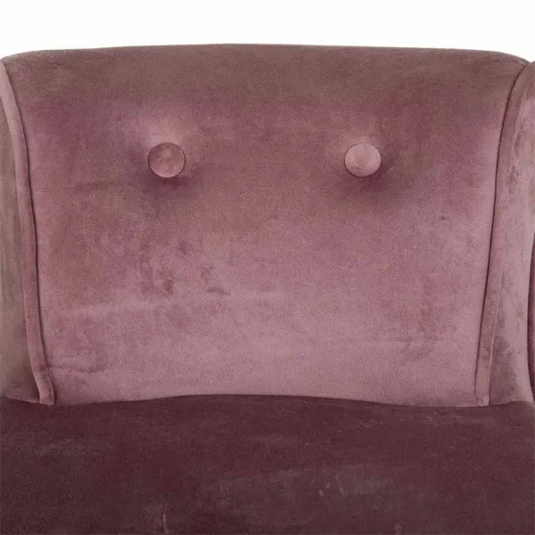 Bench Alexandra House Living Pink Velvet Rubber 46 x 58 x 45 cm