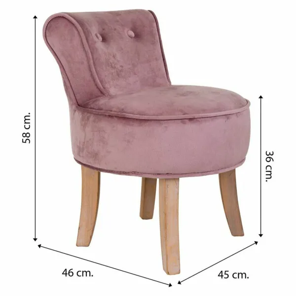 Jakkara Alexandra House Living Pinkki Sametti Kumi 46 x 58 x 45 cm