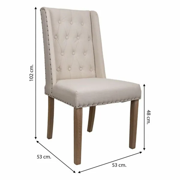 Valgomojo kėdė Alexandra House Living Kreminė 53 x 102 x 53 cm