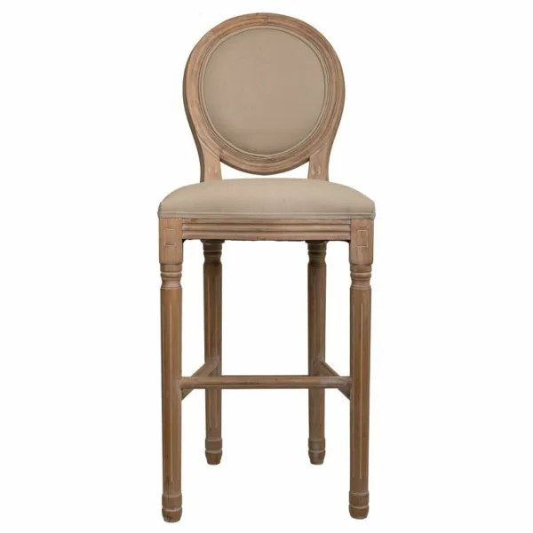 Taburetė Alexandra House Living Ruda Drobė Kaučiukmedžio mediena 42 x 121 x 48 cm