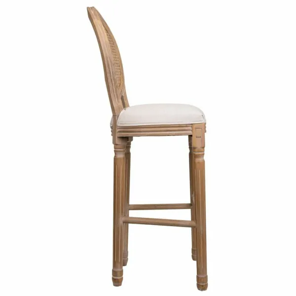 taburete Alexandra House Living Krēmkrāsa Rotangpalma Kaučuka koks 42 x 121 x 48 cm