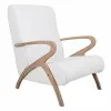 Fotelis Alexandra House Living Balta 55 x 85 x 57 cm Apmušalai „Polyskin“