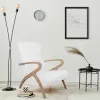 Armchair Alexandra House Living White 55 x 85 x 57 cm Upholstery Polyskin