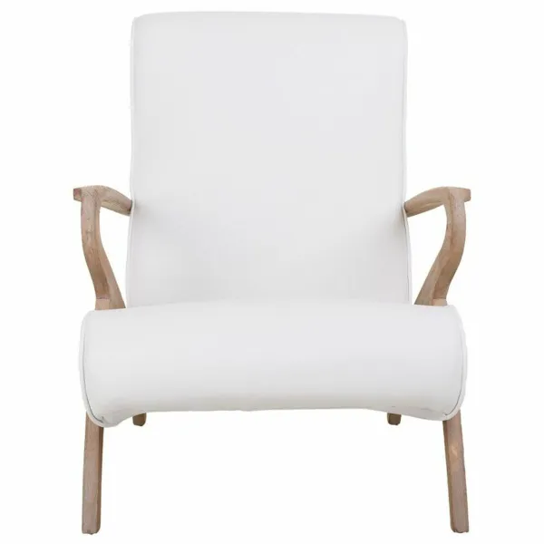 Armchair Alexandra House Living White 55 x 85 x 57 cm Upholstery Polyskin
