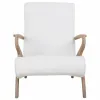 Кресло Alexandra House Living Белый 55 x 85 x 57 cm обитый Кожзам