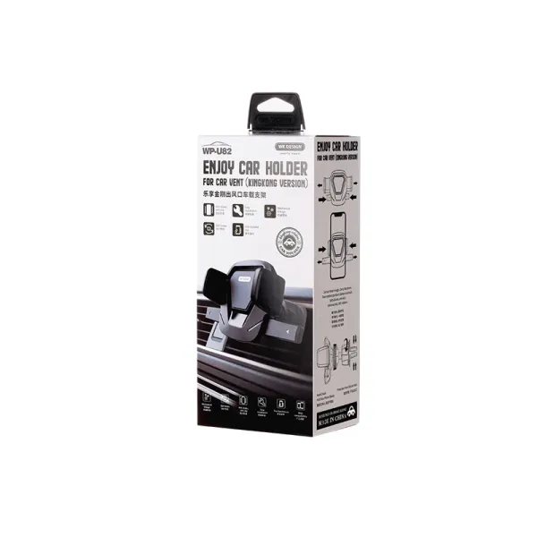 WEKOME WP-U82 King Kong Series - Mechanical car holder for phones 4.7"- 6.5" (Black)