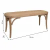 Bench Alexandra House Living Brown Rattan Rubber wood 37 x 47 x 110 cm