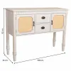 Indauja Alexandra House Living Balta Rotangas Eglės mediena 36 x 82 x 108 cm