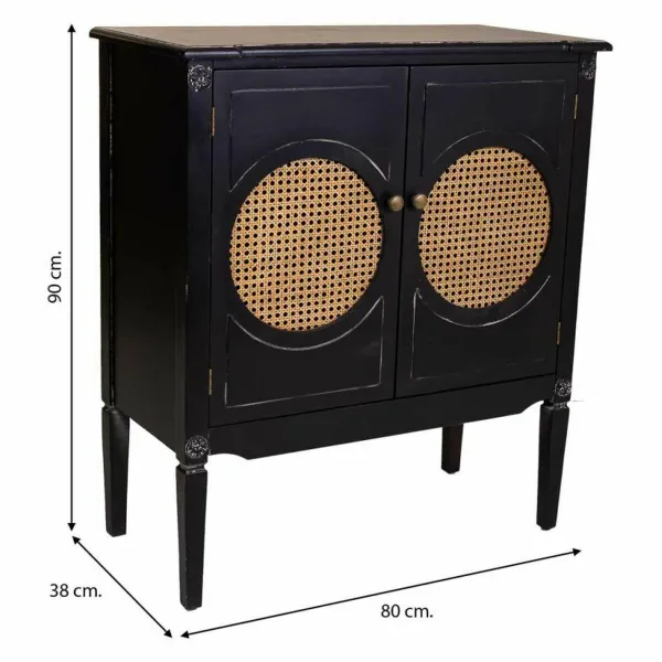 Salė Alexandra House Living Juoda 38 x 90 x 80 cm