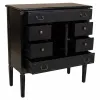 Kumode Alexandra House Living Melns Rotangpalma Egles koksne Koks MDF 38 x 90 x 85 cm