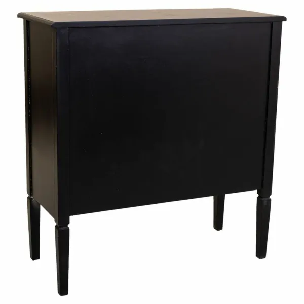 Kumode Alexandra House Living Melns Rotangpalma Egles koksne Koks MDF 38 x 90 x 85 cm