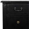 Lipasto Alexandra House Living Musta Rottinki Kuusi Puu MDF 38 x 90 x 85 cm
