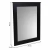 Seinäpeili Alexandra House Living Musta 3 x 90 x 70 cm Suorakulmainen