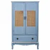 Kaappi Alexandra House Living Sininen Rottinki Kuusi Puu MDF 42 x 138 x 80 cm