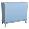 Chest of drawers Alexandra House Living Blue Rattan Fir wood MDF Wood 38 x 80 x 90 cm