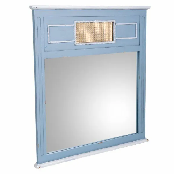 Sieninis veidrodis Alexandra House Living Mėlyna 3 x 76 x 70 cm Stačiakampis