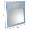 Sieninis veidrodis Alexandra House Living Mėlyna 3 x 76 x 70 cm Stačiakampis