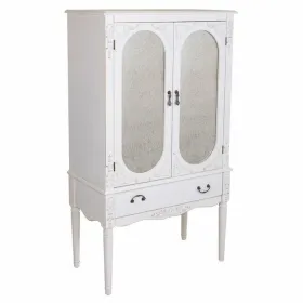 Skapītis Alexandra House Living Balts Stikls Egles koksne Koks MDF 12 x 140 x 80 cm