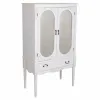 Шкаф Alexandra House Living Белый Cтекло древесина ели Деревянный MDF 12 x 140 x 80 cm