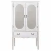Skapītis Alexandra House Living Balts Stikls Egles koksne Koks MDF 12 x 140 x 80 cm