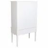Skapītis Alexandra House Living Balts Stikls Egles koksne Koks MDF 12 x 140 x 80 cm