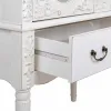 Skapītis Alexandra House Living Balts Stikls Egles koksne Koks MDF 12 x 140 x 80 cm