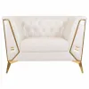 atzveltnes krēsls Alexandra House Living Balts 72 x 75 x 104 cm Polsterējums