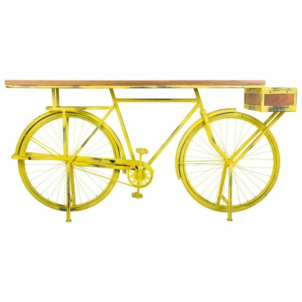 Hallipöytä Alexandra House Living Bike Keltainen 46 x 93 x 187 cm