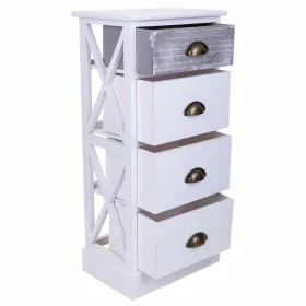 Тумба с ящиками Alexandra House Living Белый Древесина павловнии Деревянный MDF 25 x 76 x 35 cm