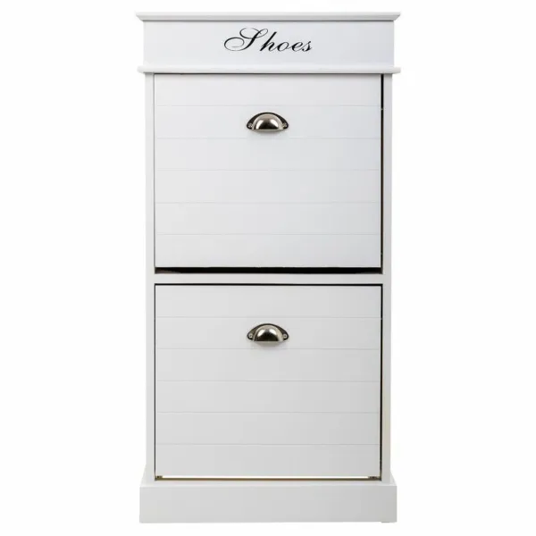 Kenkäteline Alexandra House Living Valkoinen 28 x 98 x 50 cm 2 laatikkoa