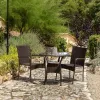Table set with 2 chairs Alexandra House Living Brown